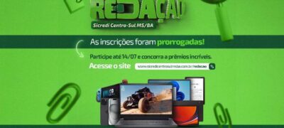 Concurso de Redação da Sicredi Centro-Sul MS/BA têm prazo de inscrições prorrogado