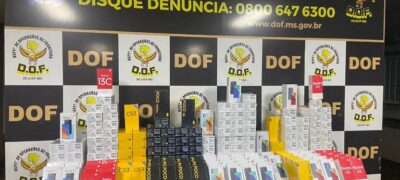 Mais de 200 celulares são apreendidos pelo DOF em carroceria de carreta