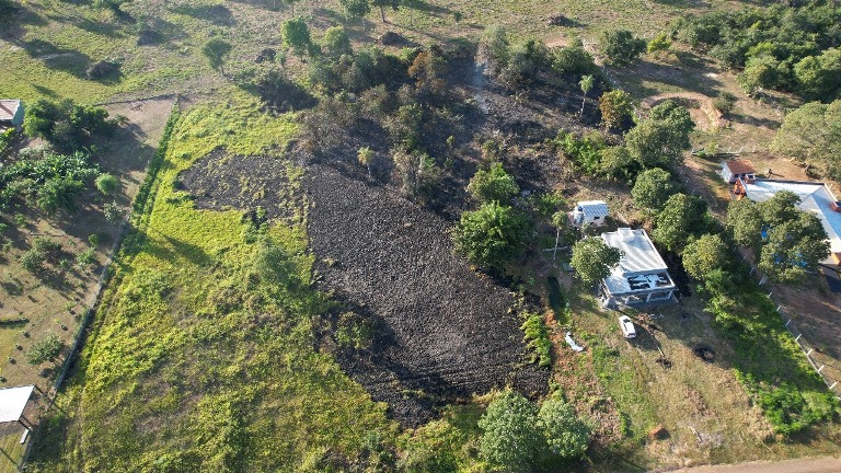 “Policia Militar Ambiental de Aquidauana autua morador por pratica de queima ao ar livre.”