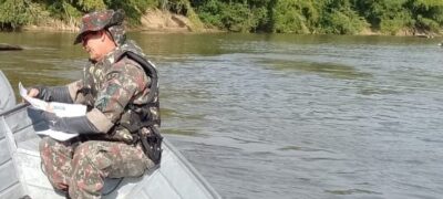 Polícia Militar Ambiental realiza patrulhamento fluvial e autua pescador irregular no rio Miranda