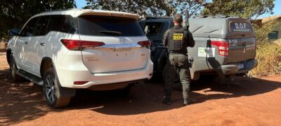 Camionete com registro criminal no Paraná é recuperada pelo DOF próximo ao Paraguai