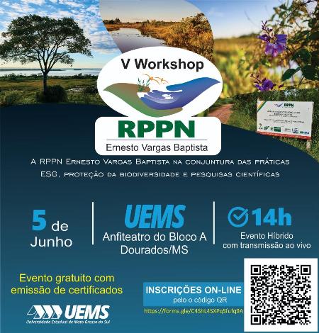 UEMS/Dourados recebe o V Workshop da RPPN Ernesto Vargas Baptista hoje (05/06)