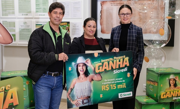 Associada de Dourados é a ganhadora do prêmio de R$ 15 mil da promoção Investe, Poupa e Ganha do Sicredi