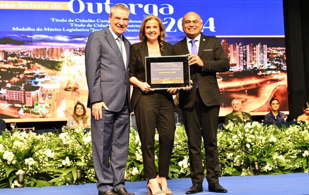 Madrinha do Grupo Onça Pintada, Adriana Corrêa recebe o Título de Cidadã Campo-Grandense