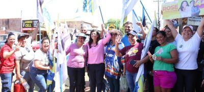 Com comício e caminhadas, Rose Modesto apresenta propostas para população em bairros de Campo Grande