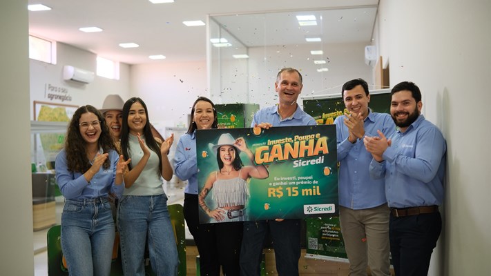 Associado de Anaurilândia é o ganhador do prêmio de R$ 15 mil da promoção Investe, Poupa e Ganha do Sicredi