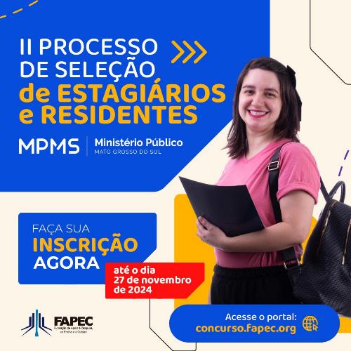 MPMS abre inscrições para o II Processo Seletivo de Estagiários e Residentes: prazo vai até 27 de novembro