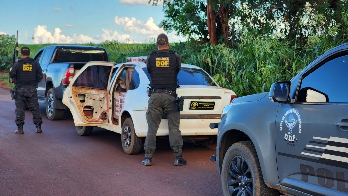 Veículo com cigarros contrabandeados é apreendido pelo DOF em Caarapó