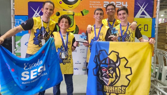 Escola Sesi de Naviraí brilha na Olimpíada Brasileira de Robótica e garante vaga no mundial