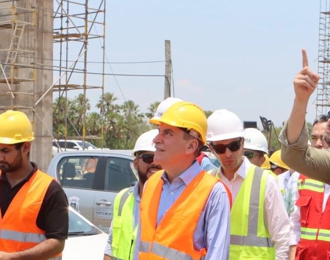 Paulo Corrêa destaca potencial da Rota Bioceânica durante vistoria à obra da ponte binacional