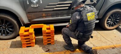 Passageiro que seguia com maconha para Campo Grande é preso pelo DOF em Vista Alegre