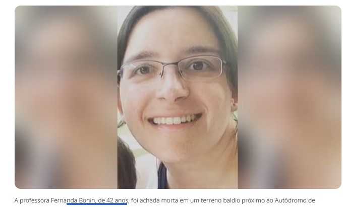 Ex-companheira de professora morta é mandante do crime, diz polícia