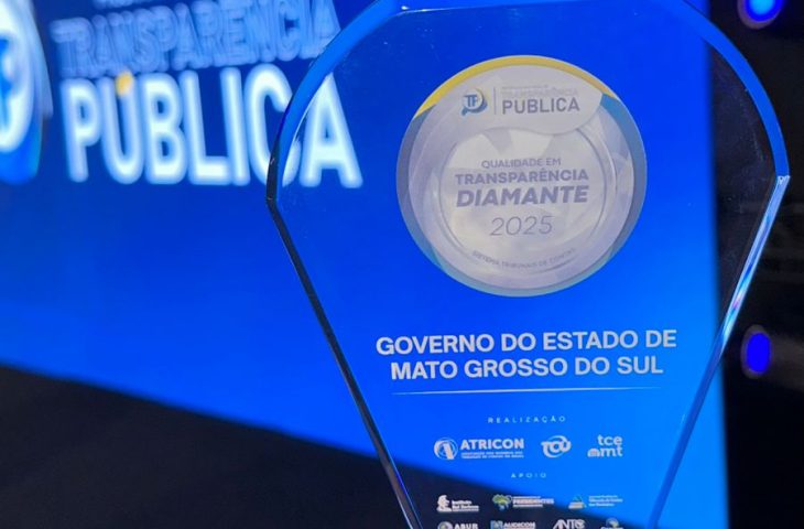 Selo Diamante: Governo de MS é único do país a ganhar 4 vezes prêmio por qualidade na Transparência Pública
