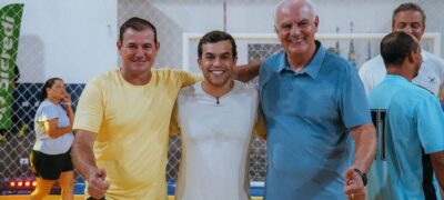 Beto Pereira comemora a reforma do Ginásio 1º de Maio em Caracol: “Isso aqui é gratificante”