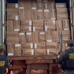 DOF apreende caminhão com 40 mil pacotes de cigarros contrabandeados do Paraguai