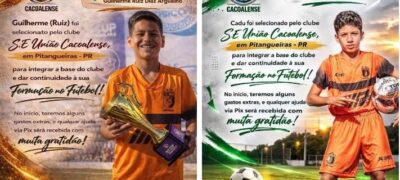 Jovens atletas de Bela Vista buscam apoio para seguir sonho no futebol profissional