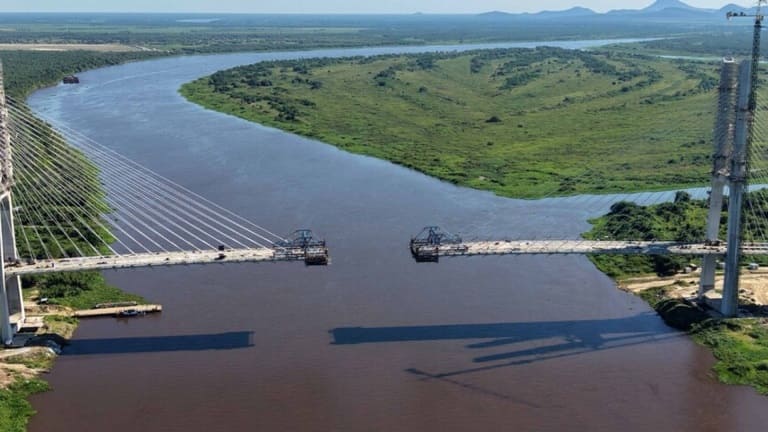 Brasil e Paraguai estão a menos de 50 metros de conexão por ponte na Bioceânica