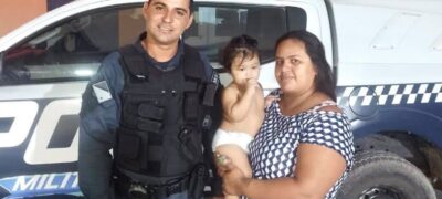 Policial Militar de Porto Murtinho salva criança engasgada com alimentos