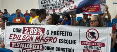 Mobilização em Coxim pressiona Câmara e adia votação de reajuste abaixo do piso