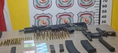 Brasileiro é preso na fronteira com submetralhadora, pistolas e munições