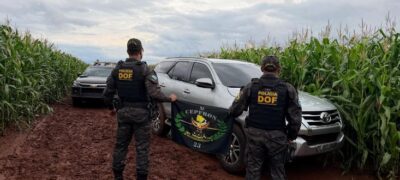 DOF recupera SW4 furtada após perseguição em Laguna Carapã