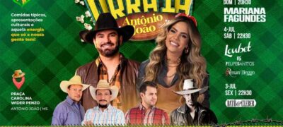 Com Shows Nacionais Gratuitos, ‘Nosso Arraiá’ de Antônio João Promete Movimentar a Região em Julho
