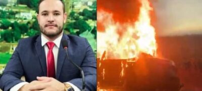Acidente mata dois homens carbonizados, mas vereador sobrevive em MS