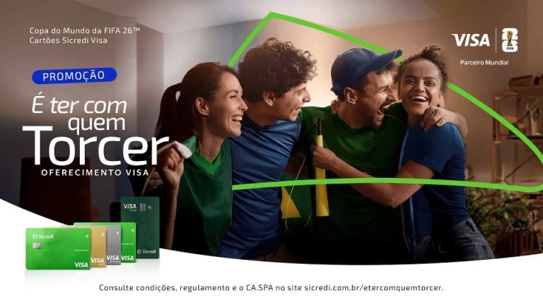 Promoção “É ter com quem torcer”, de Sicredi e Visa, ganha força na reta para a Copa do Mundo da FIFA™ com prêmios de até R$ 10 mil