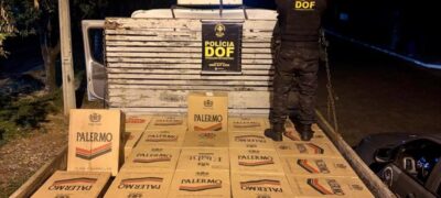DOF intercepta caminhão carregado com cigarros contrabandeados em Anaurilândia