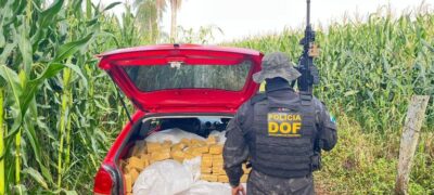 DOF apreende mais de 600 quilos de drogas após condutor abandonar veículo em Maracaju