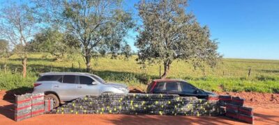 DOF recupera caminhonete furtada e apreende 2 toneladas de maconha após motoristas furarem bloqueio