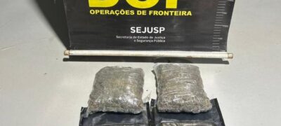 DOF prende homem com skunk e haxixe durante em Coronel Sapucaia