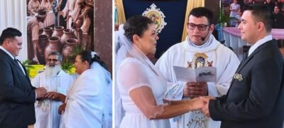 Padre Ezequiel Pedra Martinez participa de casamento comunitário que oficializa a união de 43 casais em Bella Vista Norte
