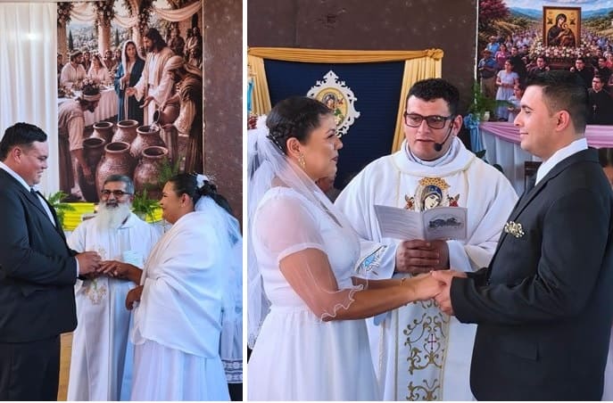 Padre Ezequiel Pedra Martinez participa de casamento comunitário que oficializa a união de 43 casais em Bella Vista Norte