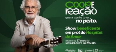 Show de Renato Teixeira marca jantar solidário em apoio ao Hospital de Amor de Dourados