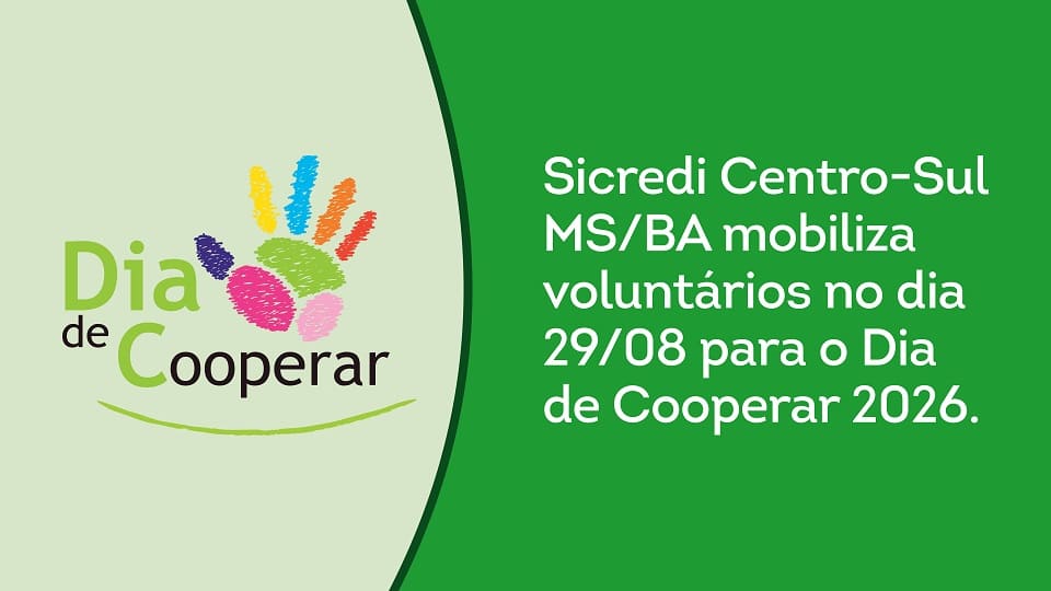 Sicredi Centro-Sul MS/BA mobiliza comunidade para o Dia C 2026 com ações de solidariedade neste sábado (29)