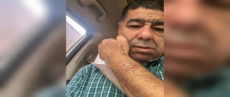 Subprefeito tira faca pra população, é desarmado e toma surra em MS