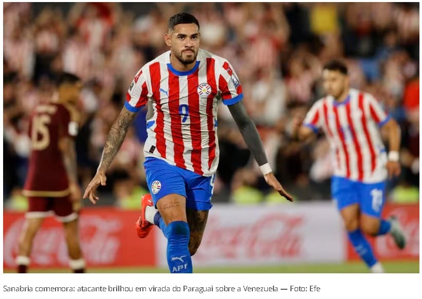 Inter sonda Sanabria, atacante paraguaio que disputou a Copa do Mundo