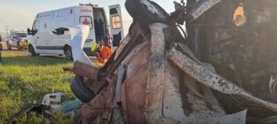 Acidente deixa quatro mortos e sete feridos e provoca interdição na BR – 163