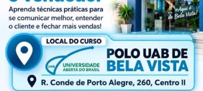 Sala do Empreendedor e Polo UAB oferecem curso gratuito de estratégias de negociação em Bela Vista