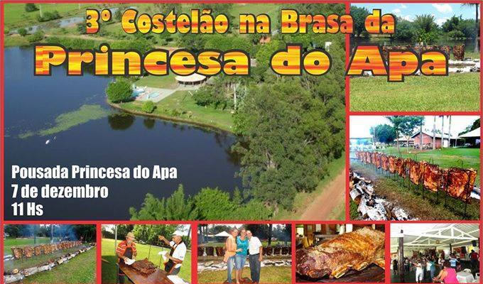 3º Costelão na Brasa da Pousada Princesa do Apa e neste final de semana em Bela Vista